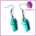 Wholesale point turquoise stone earring